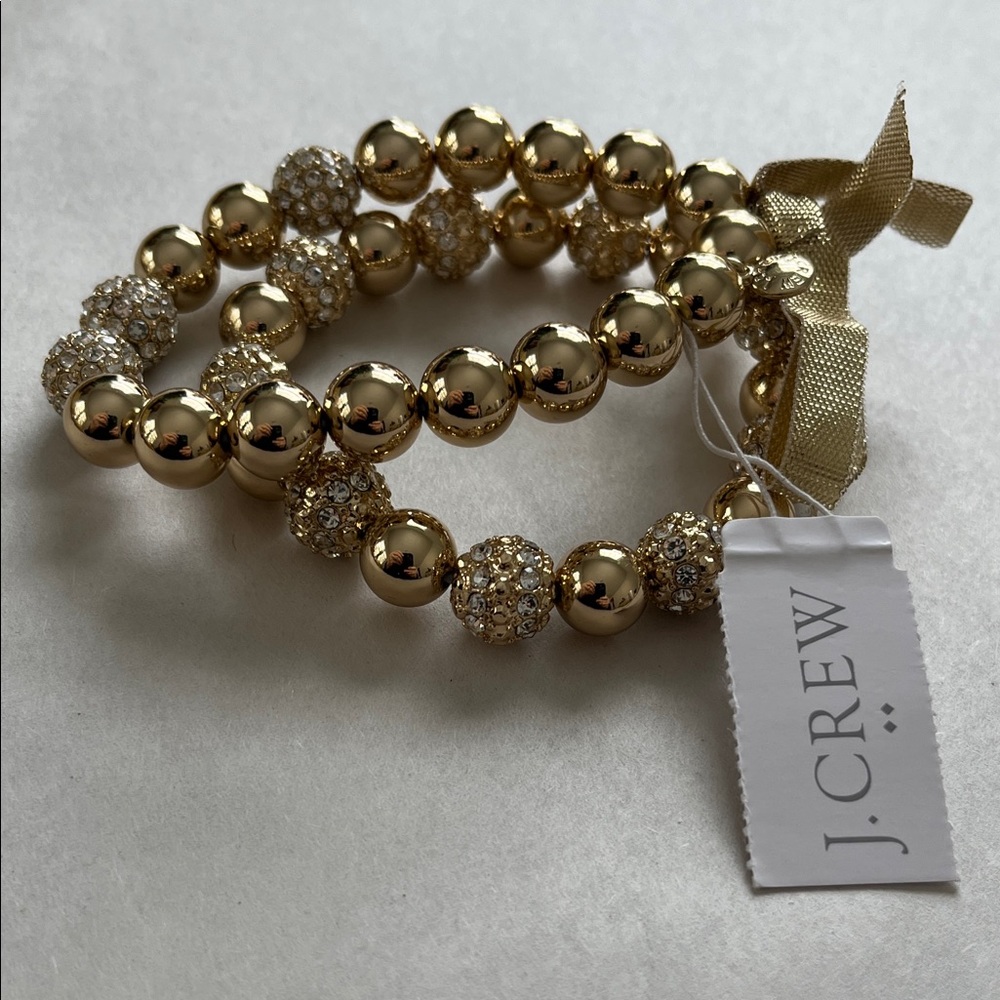 J. Crew Gold Beaded Bracelet Duo
